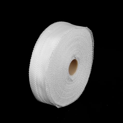 Image of MECCANIXITY 1pcs Fiberglass Cloth Tape 30m(33 Yard) x25mmx0.15mm C Glass Fiber Fiberglass Mesh Glass Fiber Mesh Woven Fiberglass Fabrics Insulation Tape for Reinforcement Repair