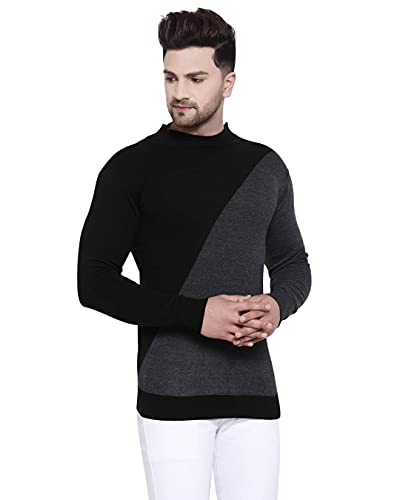 Image of Style Quotient Mens Grey Solid Sweaters