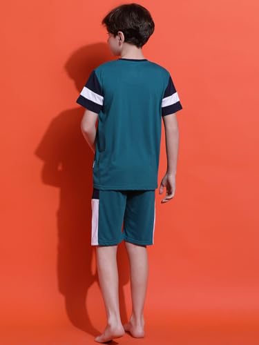 Image of Li'l Tomatoes Boys 100% Cotton Night Suit | Summer T-Shirt & Shorts Set | Soft & Breathable Sleepwear | 9-16 Years
