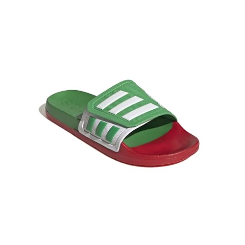 Adidas Swim Shoe Adilette Tnd, Vivid Green/Ftwr White/Scarlet, GX9710, 40.5...