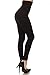 Women's High Waist Control Top Compression Waist Leggings with Tummy Control, Viscose with Terry Lining