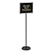 Director Changeable Sign Stand Finish: Black, Size: 54" H x 15" W x 0.25" D