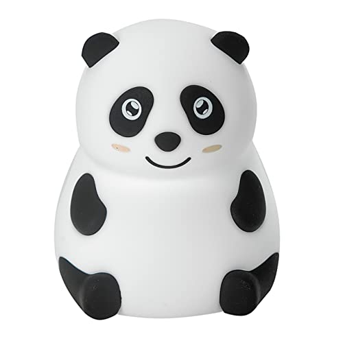 InnioGIO GIOpanda, Veilleuse pour Enfant Motif Panda, Lampe Bébé en Silicone Souple, 8 Couleurs Alternatives, Rechargeable par Câble Micro-USB, Accessoire pour Chambre, Aide à l'Endormissement