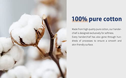 Image of S4S 100% Cotton Premium Handkerchiefs for Men (White Striped 48CM X 48CM)