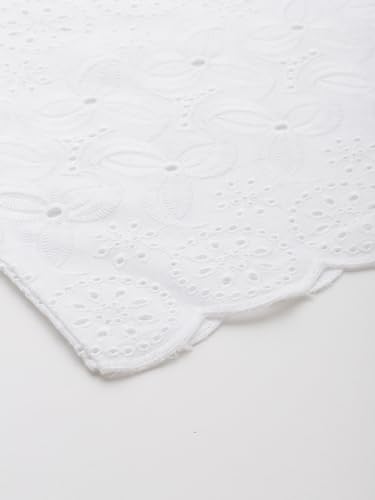 Image of feranoid White Chicken Embroidred Cotton Regular Fit Palazzo
