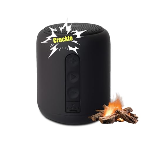 Roamoris Bass-Boosted Electric Fireplaces Crackler Sound Box Fire Crackling Speaker Machine Rechargeable Portable Sound Box for White Noise 24 Hours Playtime 190+ Different Music