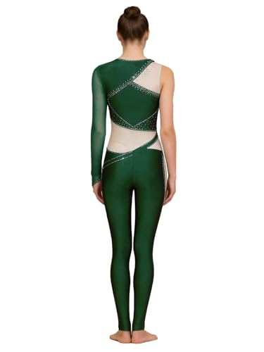Unitard compétition rhinestone scintillant pour justaucorps - 2