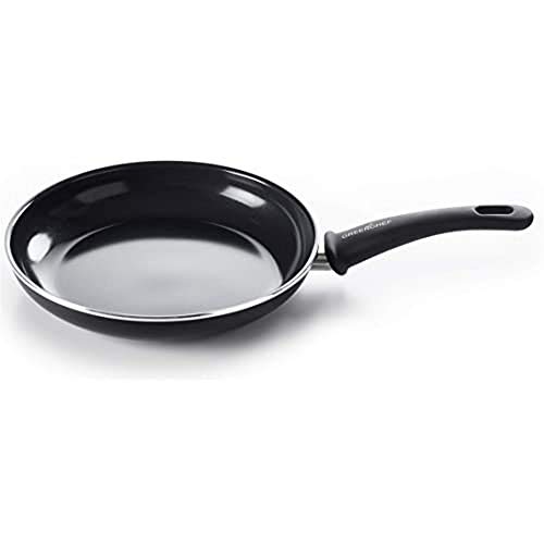 GreenChef Soft Grip Frying Pan, Aluminium, Black
