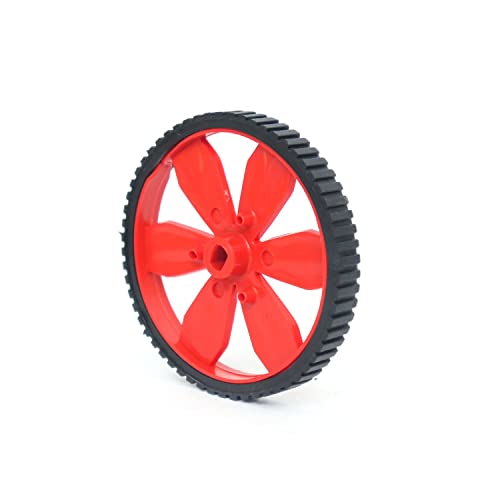 Image of Electronic spices 70X10 MM Pack of 4 Bo Robotic Wheel For Motor Toy Car Electronic School Collages Projects (70X10 MM)