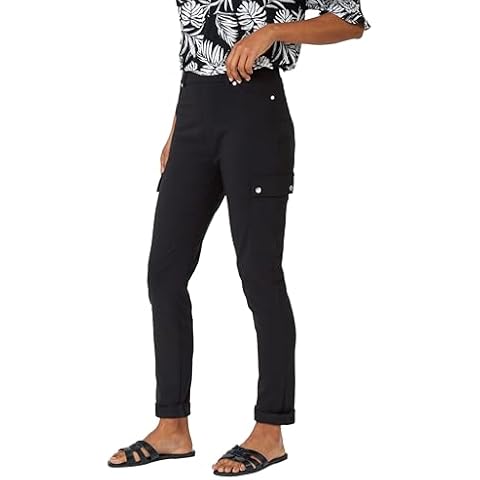 Roman Originals Women's Turn Up Cargo Trousers Cover