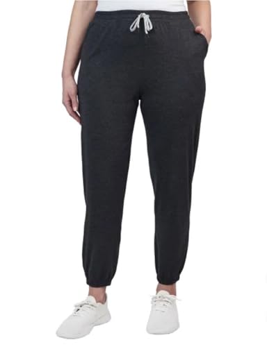 KIRKLAND Signature Women's Moisture Wicking Lightweight Jogger Pant with Pockets (US, Alpha, Medium, Regular, Regular, Noir (Black))