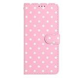 Textura exquisita: esta funda 2 en 1 realza el estilo de tu dispositivo; una cubierta de cuero con solapa combinada con un forro interior de silicona suave y flexible. El estampado de lunares ofrece un diseño sencillo pero encantador, lo que la convierte en una excelente opción para regalar.