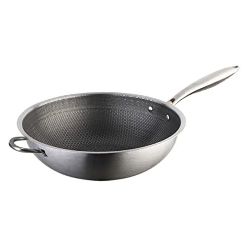 Sartén Wok de acero inoxidable Garneck con diseño de panal miniatura 1