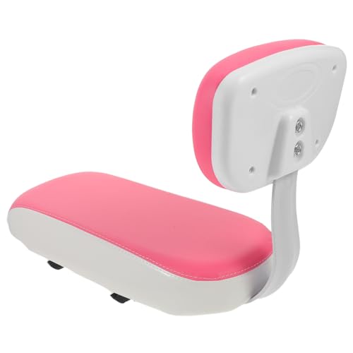 JOINPAYA Asiento de Bicicleta de Montaña con Respaldo Acolchado de Esponja Gruesa Cojín Trasero de Cuero PU Blanco y Rosa Asiento Cómodo para Adultos Adecuado para Ciclismo y Paseos al