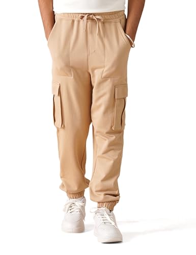 Image of Amazon Brand - Symbol Kids Boys Cotton Blend Solid Cargo Track Pant