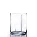 WGV Clear Rectangle Block Glass Vase, 4 by 6 by 10-Inch