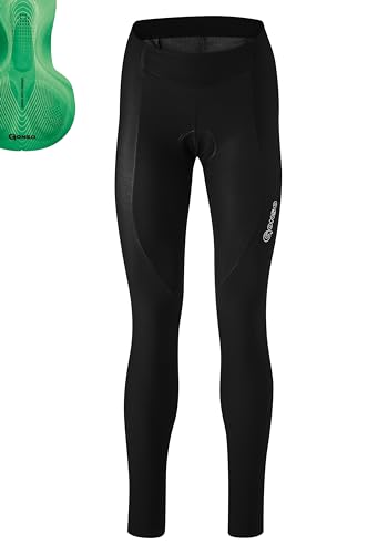 Gonso Unisex Sitivo Tight Bike Short Women, Black / Bright Green, 40 EU