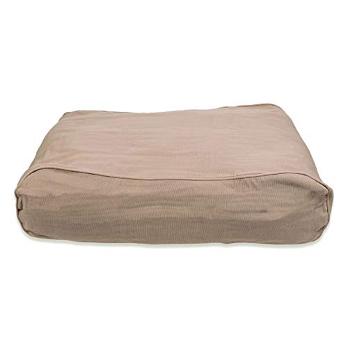 Puf de perro Lex & Max Prof 90 x 60 cm beige y cama rectangular para mascotas medianas