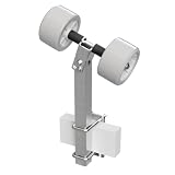 No deja marcas (no calcáreo) SUPROD 2 Veces Rodillos pendulares Rolls Remolque de Barco TPU RKSRLX-2-TPU, Ø 120 mm, Gris/Gris