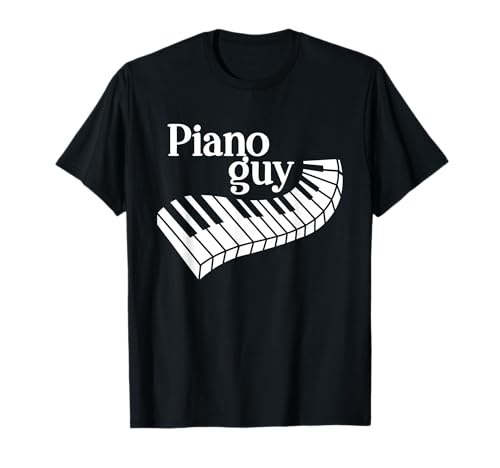 Piano Guy Mens Artistic Piano Keys Keyboard Player Piano Guy T-Shirt
