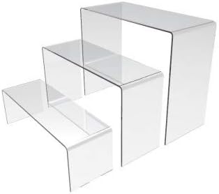 FixtureDisplays® Set of 6 Acrylic Plexiglass Clear Riser 13804