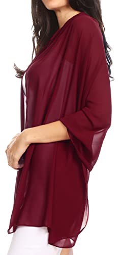 Sakkas Jona Women Soft Sheer Chiffon Bridal Wedding Evening Scarf Shawl Wrap Stole3