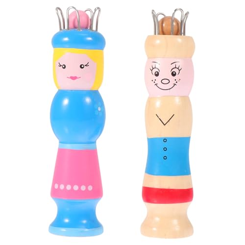 Beatifufu 2Pcs Creative Doll Knitting Machine Lightweight Knitted Tool for Yarn for Adults Present for Knitting Lovers