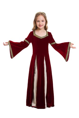 Disfraz Renacentista Medieval para Niñas Talla Small miniatura 1