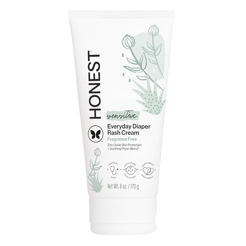 Image of The Honest Company Diaper Rash Cream, Zinc Oxide Ointment, Moisturizing & Calming, Hypoallergenic, NEA Recognized, Cruelty-Free, Value Size 6 oz