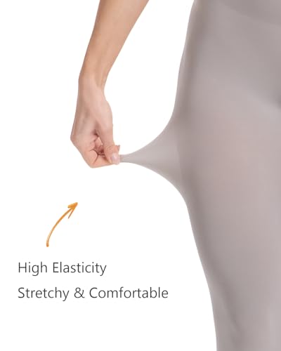 Image of DUCMODA Womens 80 Denier Opaque Tights, Women's Soft Solid Color Footed Pantyhose, High Waist Stocking with 30+ Colors