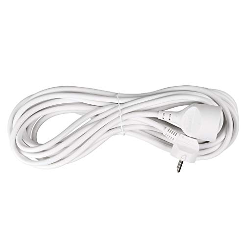 Expert Line - Prolongateur 10m, rallonge électrique avec Prise Terre 10m - 16A/3G1.5mm² - Couleur: Blanc - Utilisation en intérieur - Prolongateur 10m