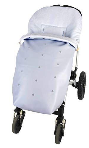 Saco de carro bebé universal, Saco pasa silla paseo invierno polar impermeable (Azul)