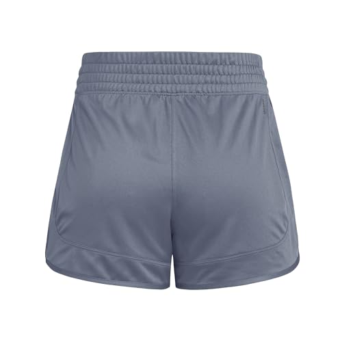 adidas Womens Pacer Essentials Knit High-Rise Shorts Casual Bottoms Casual - Purple – Image 4