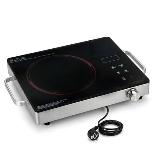 Image of Hemu Premium 2500-watt Radiant Infrared Cooktop|3 Preset Functions | Digital Display | Timer Control | Over Heating Protection | Suitable for all Utensils(BLACK)