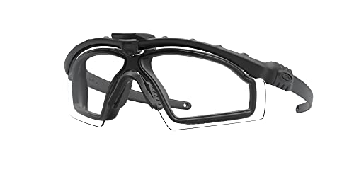 Oakley OO9146 Sunglasses Bundle: OO 9146 SI BALLISTIC M FRAME 3.0 914651 Matte Black and Small Red leash Accessory kit