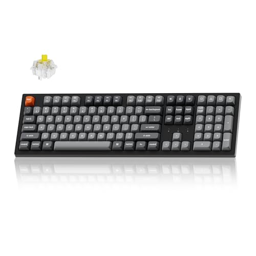 Image of Keychron K10 Max Wireless Custom Mechanical Keyboard, QMK 2.4 GHz Bluetooth Full-Size with Hot-swappable Keychron Super Banana Switch Compatible with Mac Windows Linux (RGB Backlit)