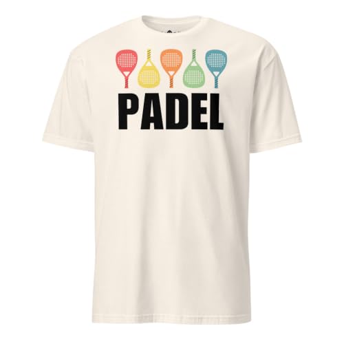 T-shirt padel avec raquette couleur en coton respirant pour homme