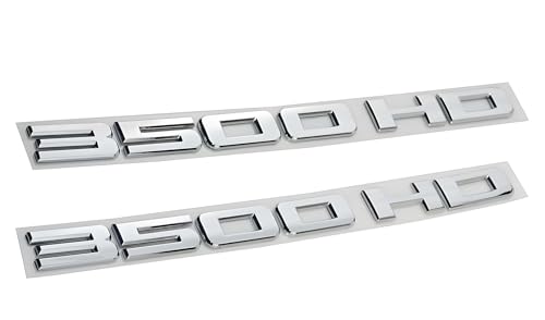 Pair Set 3500Hd 3500 Hd Letter Emblems Badges Replacement for Front Right Left Door Nameplates Decals Sticker (Silver) by fiillthetk - Used condition - US$18.29