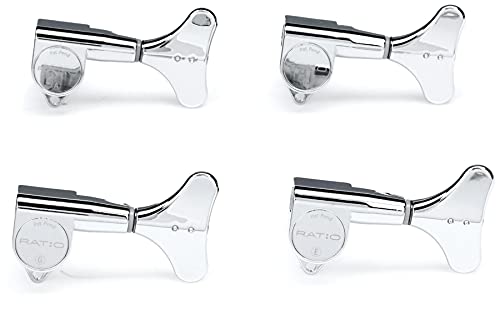 Graph Tech Ratio 4-In-Line Bass Tuners, Y-Key - CHROME, PRB-4400-C0