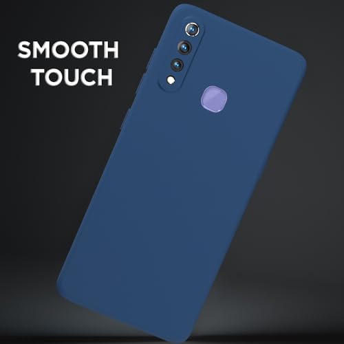 Image of Outlouders Back Cover for Vivo Z1 Pro | Camera Protection | Durable Soft Matte Silicone Bumper Case (Blue)