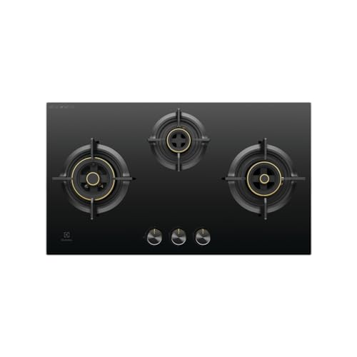Image of Electrolux 3 Burner Auto Ignition Glass Top 78cm Built-in Gas Hob, UltimateTaste 300, Black, EHG7330BC