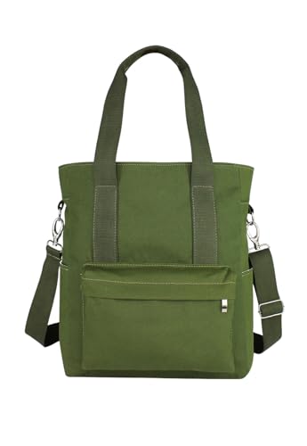 Lenna's Canvas Tote Bag Bolsa Transversal e de Ombro Tamanho Grande A025 Verde
