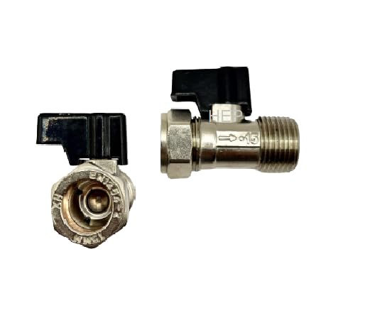 hep® 15mm x 1/2" Male Flat Faced with Lever Matt Chrome Service Isolationg Valve Suitable for Flexi Hose Pipes to Toilet Basin - Image 4
