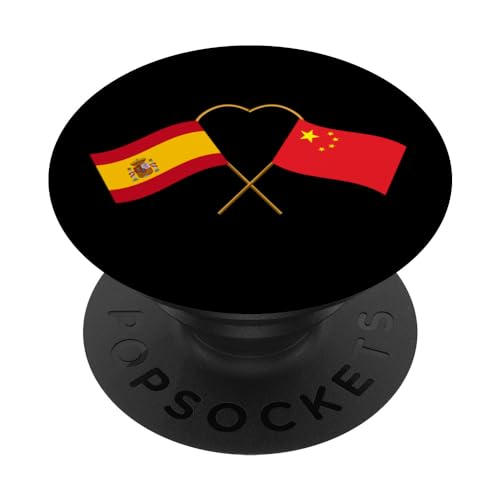 Herencia china España China Bandera española Bandera china PopSockets PopGrip Intercambiable