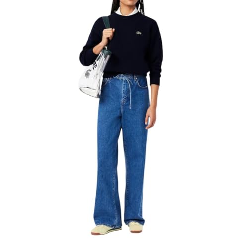 Lacoste Women's Core Collection Regular Fit Crew Neck Long Sleeve Classic Sweater4