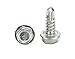 Stainless #8 x 1/2" Hex Washer Head Self Drilling Sheet Metal Tek Screws with Drill Point,(1/2" to 1-1/2" Length in Listing) 100 Pieces (#8 x 1/2)