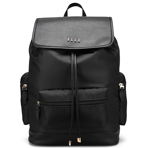 ELLE Wayfarer 23L Monogram Travel Backpack | Black