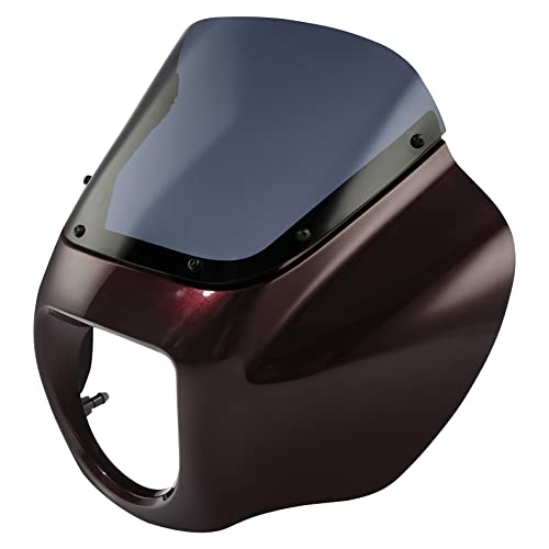 Image of Green-L Front Headlight Quarter Fairing Windshield Fit For Harley Softail Low Rider FXLR S FXLRS 2018-2025 Street Bob FXBB FXBBS 2018-2025 Softail Standard FXST 2020-2024 Twisted Cherry