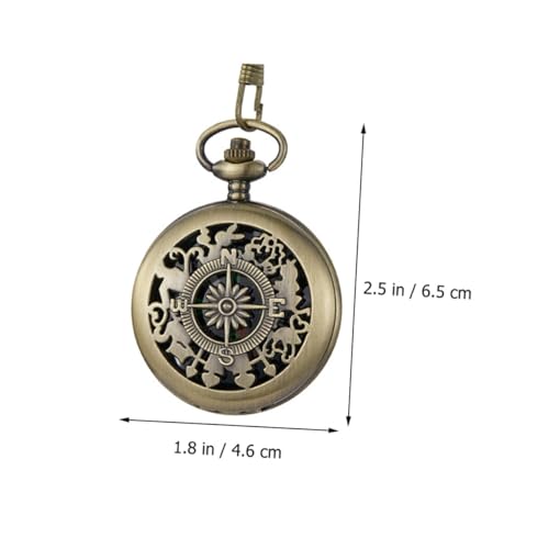 Brújula de Bolsillo Vintage de Metal Retro Portátil en Bronce miniatura 2
