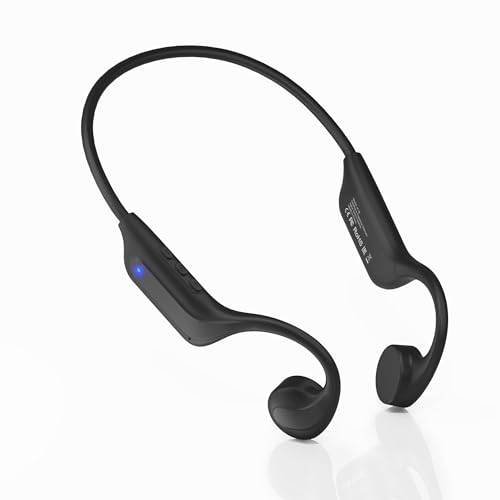 New Bone Conduction Headphones Bluetooth 6.0 Open Ear Headphones with Mic 3 EQ Modes Anti-Leak Audio Dual Pairing 10H Playtime 25g Lightweight IP65 Waterproof for Running Cycling & Hiking